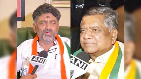 Karnataka Congress president DK Shivakumar and Jagadish Shettar