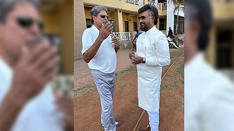 Kapil Dev and Rajnikanth