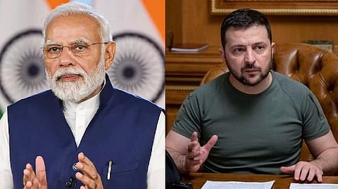 Narendra Modi and Volodymyr Zelenskyy