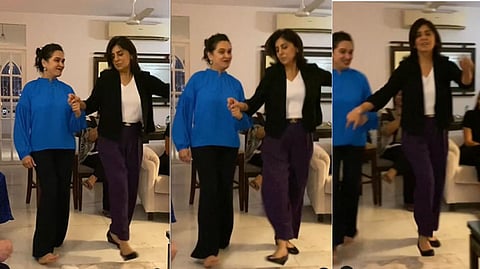 Neetu Kapoor, Padmini Kolhapure dancing to RRR's 'Naatu Naatu'