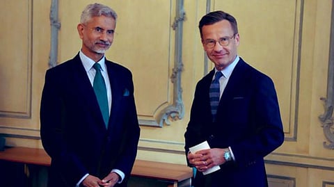 External Affairs Minister S Jaishankar and  Swedish Prime Minister Ulf Kristersson