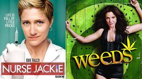 Posters of 'Nurse Jackie' and 'Weeds'