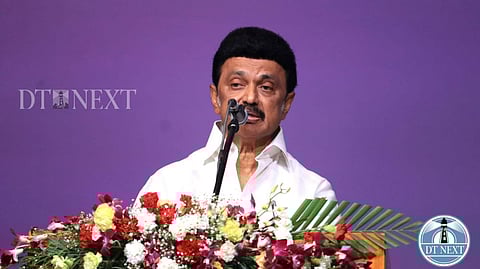 Stalin speaking at the MoU exchange event