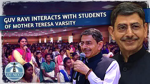 Guv Ravi interacts with students of Mother Teresa varsity in Kodai