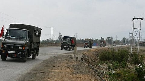 Army and Assam Rifles conduct flag march and aerial reconnaissance in Manipur.