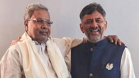 Siddararamaiah with DK Shivakumar