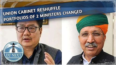 Union Cabinet reshuffle, Portfolios of 2 ministers changed