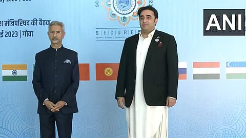 EAM S Jaishankar with Pakistan Foreign Minister Bilawal Bhutto Zardari.