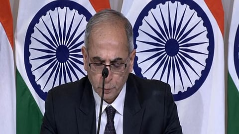 Foreign Secretary Vinay Kwatra during a special press briefing in Sydney, Australia.