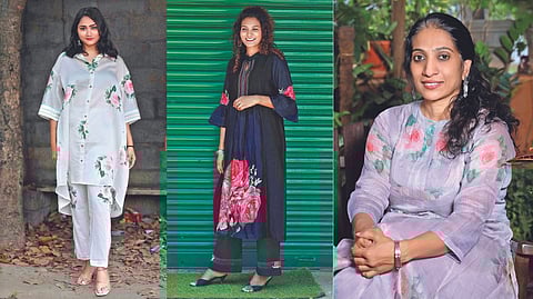 (On right) Tina Eapen, designer