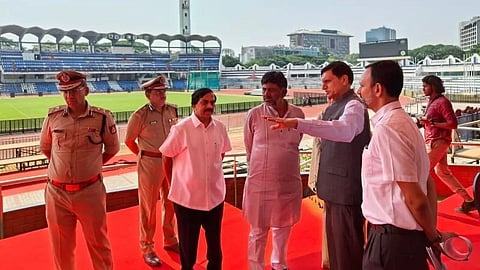 Deputy CM designate and Karnataka Congress President D.K. Shivakumar along with other leaders