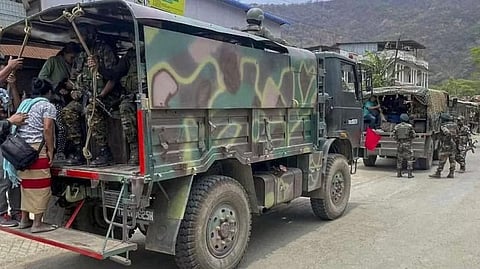 Security officials at Manipur