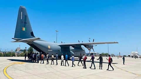 18th batch of Indians being carried from Port Sudan to Jeddah on Tuesday.