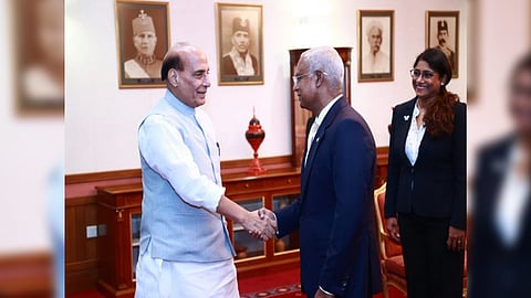 Rajnath Singh meets Maldives President Ibrahim Mohamed Solih