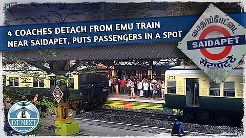 4 coaches detach from EMU train near Saidapet