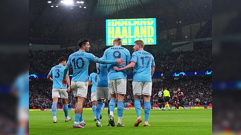 Jack Grealish, Erling Haaland and Kevin De Bruyne