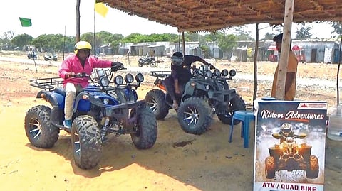 The all terrain bike at Mahabalipuram.