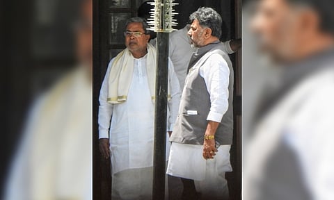 Chief Minister designate Siddaramaiah and Deputy Chief Minister designate D.K. Shivakumar