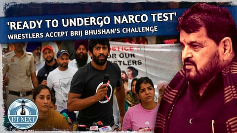 Bajrang and Vinesh over Brij Bhushan's narco test demand