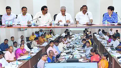 KN Nehru reviews road relaying, stormwater drain works in Chennai