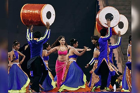 Tamannaah Bhatia performs during the opening ceremony of IPL Season 11 in Mumbai