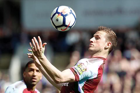 Burnley's Chris Wood in action