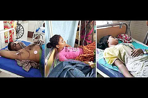 Janakiraman of Kuniamuthur and his daughters to the Coimbatore  Medcial College Hospital