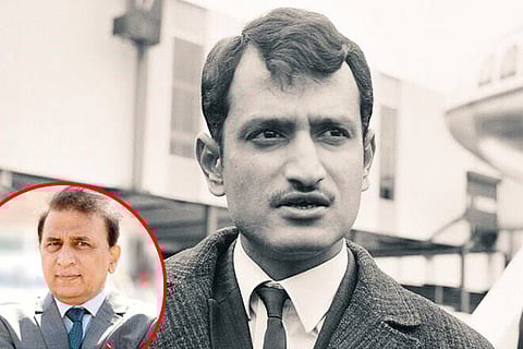 Ajit Wadekar (Inset: Sunil Gavaskar)