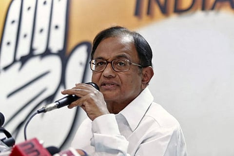 Former union minister P Chidambaram