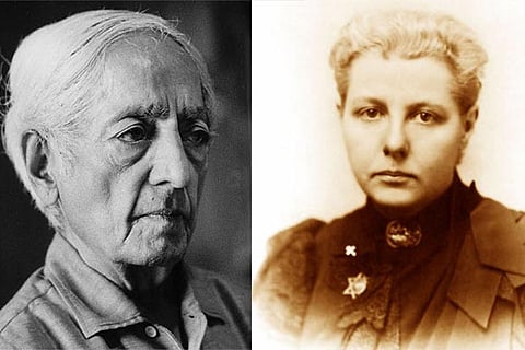 (L) Jiddu Krishnamurti, (R) Annie Besant