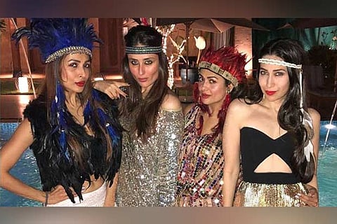 Actress Kareena Kapoor with her friends in Goa
