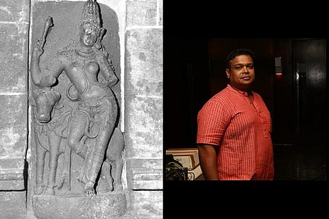 (Left) One of the idols that was stolen; S Vijay