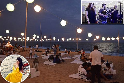 (left) Nimisha Sara Philip; scenes from an earlier edition of the festival