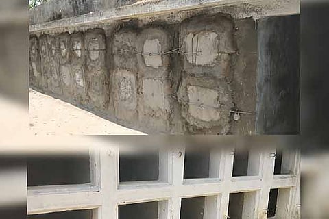 A few of the concrete burial vaults that have been used to dispose bosies at St Joseph Hospices