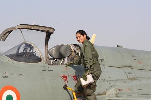 Avani Chaturvedi flew a MiG-21 bison aircraft in her first solo flight on February 19