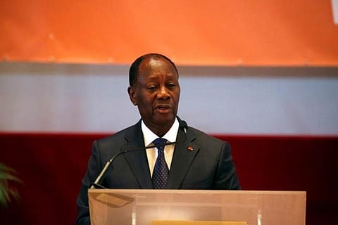 Ivorian President, Alassane Ouattara, speaks