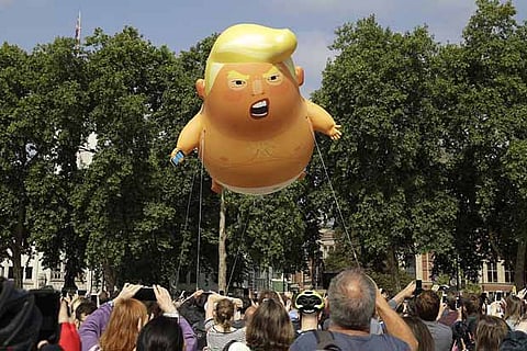 London Mayor Sadiq Khan permitted the controversial balloon to be flown during Trump's UK visit