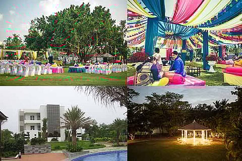 Clockwise: SPP GARDENS,THE ROYAL PALMS, AVM GARDEN VILLA, NAHAR FARMLAND
