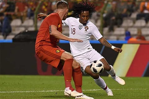 Portugal's Gelson Martins in action against Belgium at King Baudouin Stadium
