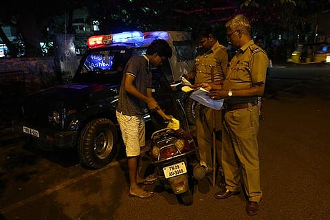 City Police involved in a vehicle check as part of the storming operation (file photo)