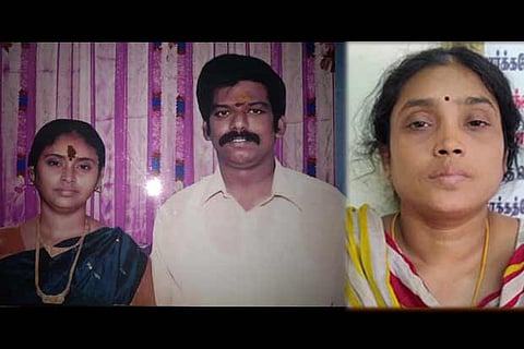 (L-R) The couple who died of slow poisoning; Mythili