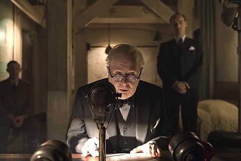 Gary Oldman in the Darkest Hour.