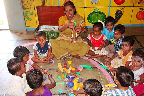 Kids playing at an anganwadi centre (file photo)