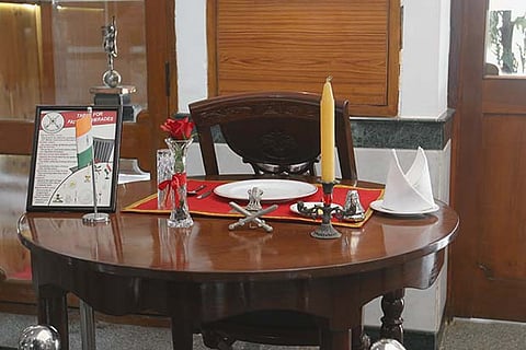 The table kept in the cadets' mess at OTA
