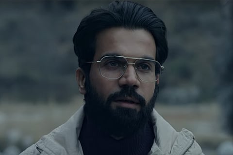 Rajkummar Rao as terrorist Omar Saeed Sheikh in Omerta.(Screengrab via Youtube)