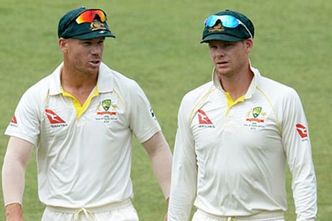 David Warner (left) and Steve Smith