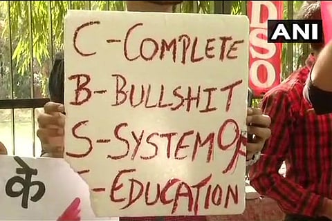 CBSE paper leak: Students hold protest at Jantar Mantar