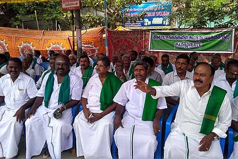 Members of Joint Action Committee of Farmers staging a hunger strike in Tiruchy