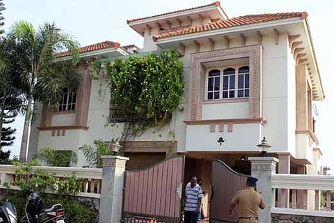 The two-storeyed bungalow at Padmavathy Nagar in Rajaji Puram, Tiruvallur, which was burgled