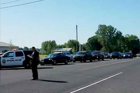 Police seen near Noblesville West Middle School, Indiana